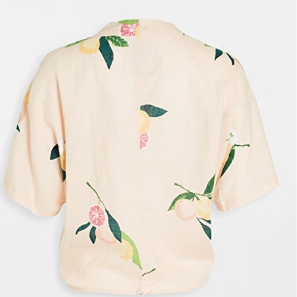 Rails Theo Pink Grapefruit front tie blouse - Picture 2 of 7